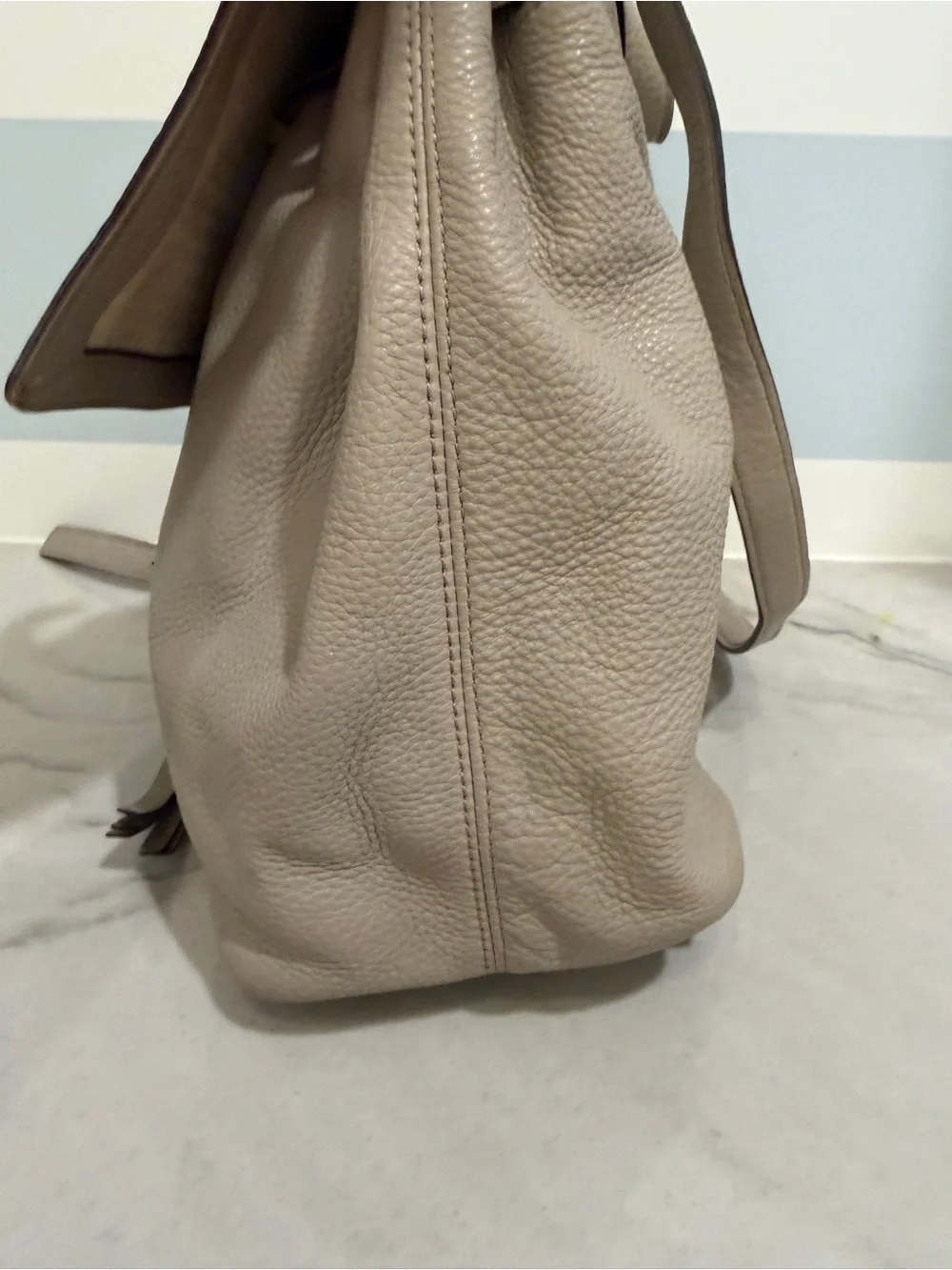 Kate Spade Leather Backpack Bundle- Black and Taupe)